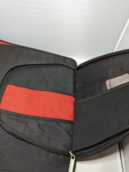 Vintage Mead Five Star Black Red 3 Ring Trapper Keeper Zip Binder Folder School - Picture 4 of 9